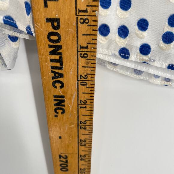 Lilly Pulitzer Lou Lou Top In Bennet Blue Polka Dot Off The Shoulder Size XS - Picture 7 of 8